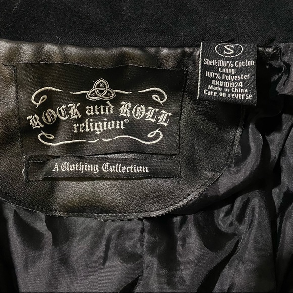 SOLD! RARE Jimi Hendrix Black Velvet Pirate Frock Coat Rock & Roll Religion Sz S - Picture 12 of 12